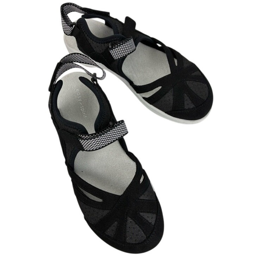 Easy Spirit Esplash Black Water Resistant Sport Sandals Womens 8M Comfort